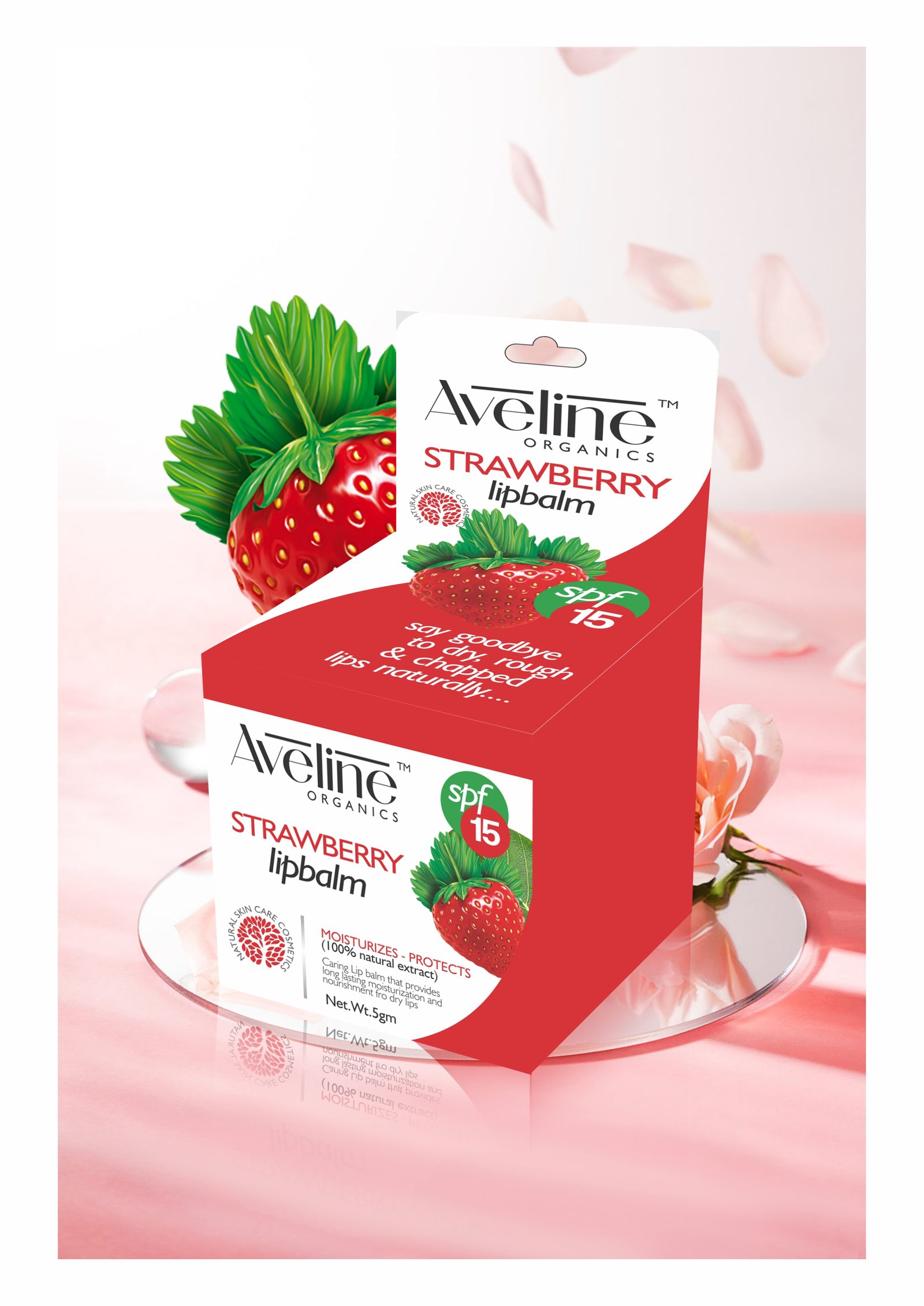 Aveline Organics Strawberry Lip Balm that moisturizes